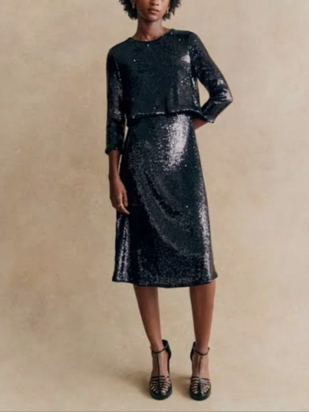 sezane sequin dress Annabeth Dress